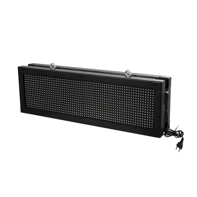 DISPLAY 90317 LED Scrolling Display 64x16cm - Κυλιόμενη Ψηφιακή Πινακίδα / Επιγραφή Διπλής Όψης P10 LED SMD AC 220-240V - Λειτουργία μέσω Wi-Fi με Εφαρμογή APP - Αισθήτηρας Θερμοκρασίας και Υγρασίας - Αδιάβροχο IP65 - Μ70.5 x Π11 x Υ22.5cm - Πράσινο - 1 Χρόνο Εγγύηση
