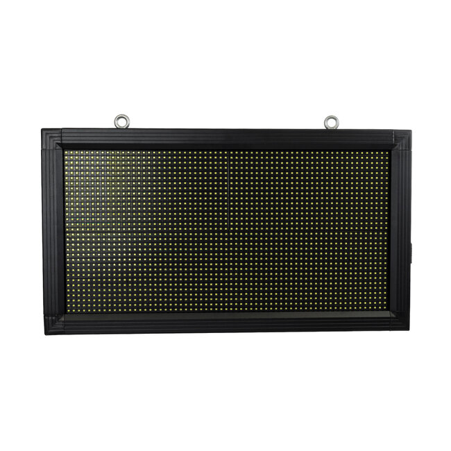 DISPLAY 90326 LED Scrolling Display 64x32cm - Κυλιόμενη Ψηφιακή Πινακίδα / Επιγραφή Μονής Όψης P10 LED SMD AC 220-240V - Λειτουργία μέσω Wi-Fi με Εφαρμογή APP - Αισθήτηρας Θερμοκρασίας και Υγρασίας - Αδιάβροχο IP65 - Μ72 x Π9 x Υ42.5cm - Ψυχρό Λευκό 6000K - 1 Χρόνο Εγγύηση