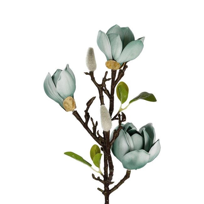 Artificial Garden BLUE MAGNOLIA BRANCH 21418 Τεχνητό Διακοσμητικό Κλαδί Μπλε Μαγνόλια Y72cm