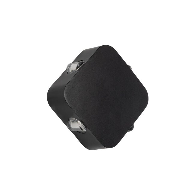 LUZ 60688 Μοντέρνο Φωτιστικό Τοίχου - Απλίκα LED 8W 1000lm 10° AC 220-240V Αδιάβροχο IP65 Θερμό Λευκό 2700K - CREE XPE Chip & TÜV SÜD Driver - Μαύρο Ματ - Μ13.5 x Π4.5 x Υ13.5cm - 5 Χρόνια Εγγύηση - 2