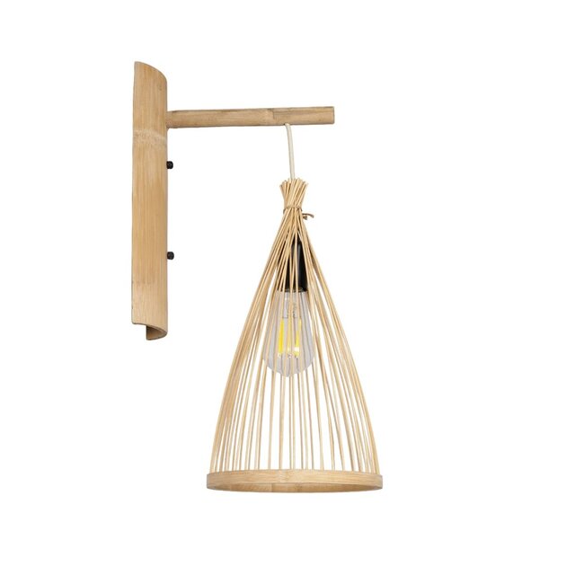 ARIDA 01970 Boho Φωτιστικό Τοίχου - Απλίκα με Ντουί 1 x E27 AC 220-240V IP20 - Μπεζ - Μ21 x Π30 x Υ55cm - 4