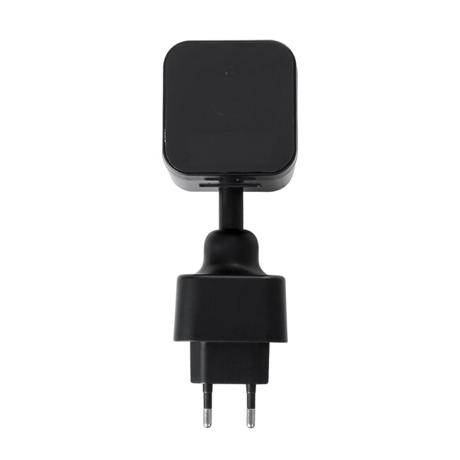 86082 Επιτοίχια Κάμερα Πρίζας WiFi HD 1080P 350° Διπλή Κατέυθυνση Ομιλίας & Ανιχνευτή Κίνησης - Απομακρυσμένος Έλεγχος IP20 - Μαύρο - Μ6 x Π5.5 x Υ16cm - 4