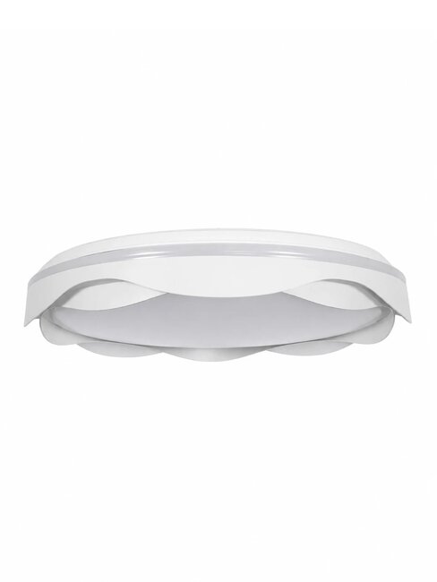 LOTUS GLB-101-0101-V2 Μοντέρνο Φωτιστικό Οροφής LED 72W 7200lm 120° AC 220-240V IP20 Ρυθμιζόμενο Λευκό CCT με Χειριστήριο από 2700K έως 6000K Dimmable - Lumileds SMD Chip - Λευκό Ματ - Μ50 x Π50 x Υ9.5cm - 3 Χρόνια Εγγύηση - 4