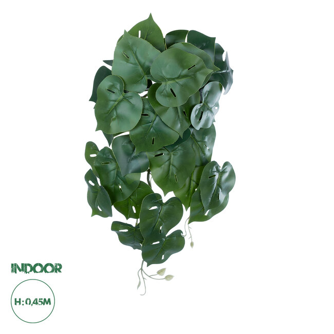 Artificial Garden MONSTERA HANGING PLANT 20613 Τεχνητό Διακοσμητικό Κρεμαστό Φυτό Μονστέρα Υ45cm