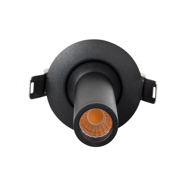 DALE 60371 Χωνευτό LED Κινούμενο Spot Downlight TrimLess Φ6.4cm 5W 500lm 36° AC 220-240V IP20 Φ6.4cm x Υ10cm - Στρόγγυλο - Μαύρο - Θερμό Λευκό 2700K - 9