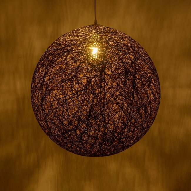 OCEANA 999-0156 Boho Κρεμαστό Φωτιστικό Οροφής με Ντουί 1 x E27 AC 220-240V IP20 - Καφέ - Μ60 x Π60 x Υ60cm - 2