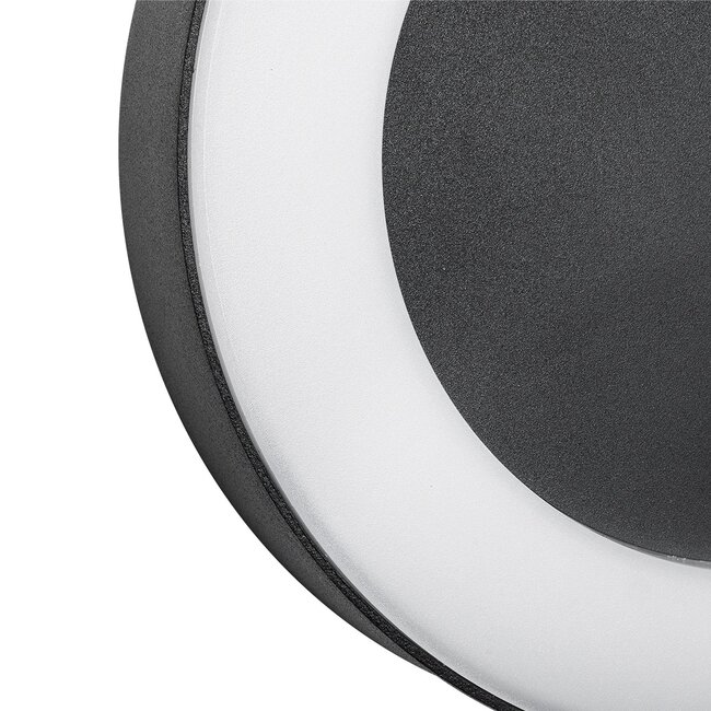 LINEART GLB-103-0038 Φωτιστικό Τοίχου / Απλίκα LED 18W 1620lm 120° AC 220-240V Αδιάβροχο IP65 Θερμό Λευκό 2700K - Sanan SMD Chip - Μαύρο Ματ - Μ20 x Π4.5 x Υ20cm - 3 Χρόνια Εγγύηση - 7