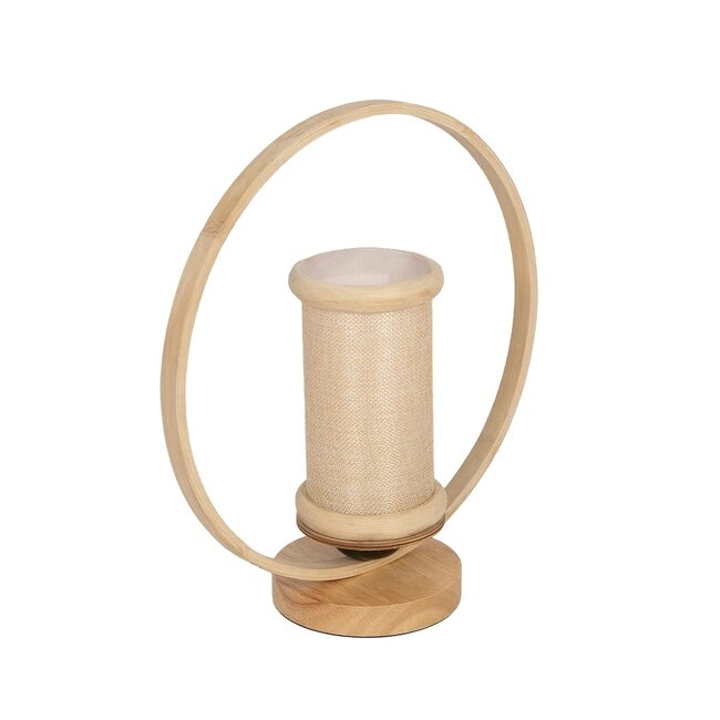 TULUMKO 02007 Boho Επιτραπέζιο Φωτιστικό Πορτατίφ με Ντουί 1 x E27 AC 220-240V IP20 - Μπεζ - Μ30 x Π12 x Υ32cm