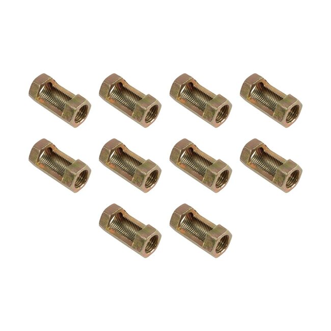 PIPEADAPT 79596 Μεταλλικός DIY Σύνδεσμος για Ολόπασους Σωλήνες Φωτιστικών - Μ1.3 x Π1.3 x Υ3cm - Πακέτο 10 Τεμαχίων