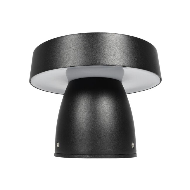MUSH GLB-103-0016 Φωτιστικό Κολωνάκι Κήπου LED 12W 1080lm 90° AC 220-240V Αδιάβροχο IP65 Θερμό Λευκό 2700K - Sanan SMD Chip - Μαύρο Ματ - Μ18 x Π18 x Υ15cm - 3 Χρόνια Εγγύηση - 7