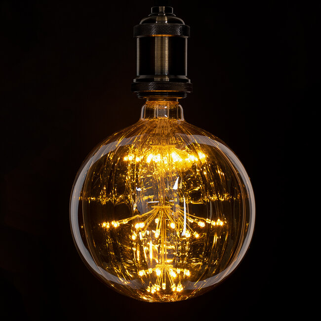 99211 Λάμπα LED MTX Diode HP E27 G150 PUMPKIN Γλόμπος 1.6W 140lm 360° AC 220-240V IP20 Φ15 x Υ19cm Ultra Θερμό Λευκό 2200K με Μελί Γυαλί - 3 Χρόνια Εγγύηση - 5