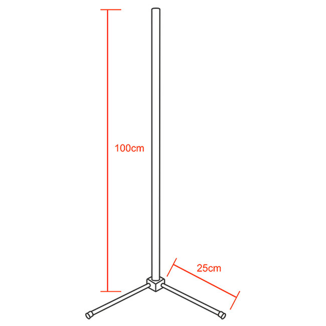 Μοντέρνο Minimal Επιδαπέδιο Μαύρο Φωτιστικό 100cm LED 20 Watt με Ασύρματο Χειριστήριο Αφής 2.4G RF & Dimmer RGBW+WW Πολύχρωμο - Ψυχρό - Ημέρας - Θερμό  ALIEN Design GLOBO-100-9