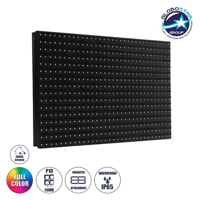 MODULCO 90385 Module Πλακίδιο Κυλιόμενης Ψηφιακής Επιγραφής/Οθόνης 32x16cm P10 LED 40W Nits ≥5500cd/㎡ DC 5V Αδιάβροχο IP65 RGB - Μ32 x Π16 x Υ1.8cm - 2 Χρόνια Εγγύηση