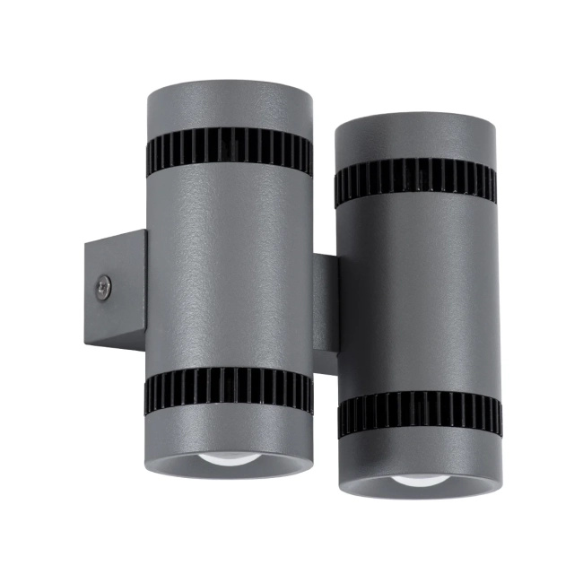  CANNONAL 60579 Μοντέρνο Φωτιστικό Τοίχου - Απλίκα LED 20W 2300lm 30° AC 220-240V IP20 Θερμό Λευκό 2700K - Bridgelux COB Chip & TÜV SÜD Driver - Μαύρο Ματ & Γκρι Ανθρακί Ματ - Μ12 x Π6.5 x Υ11cm - 3 Χρόνια Εγγύηση