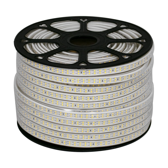 70511 Wide Ταινία Διπλής Σειράς Epistar LED SMD 2835 1m 24W/m 180LED/m 3288lm/m 120° DC 230V Αδιάβροχη IP68 Φυσικό Λευκό 4500K Dimmable - 3
