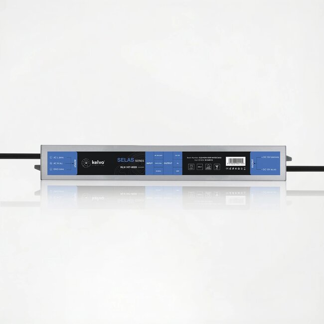 kelvo® SELAS KLV-107-0020 Τροφοδοτικό/Μετασχηματιστής Class II SELV 36W 3A AC 220-240V σε DC 12V Αδιάβροχο IP67 - Γκρι Ανθρακί Ματ - Μ22 x Π3 x Υ2cm - 5 Χρόνια Εγγύηση - 3