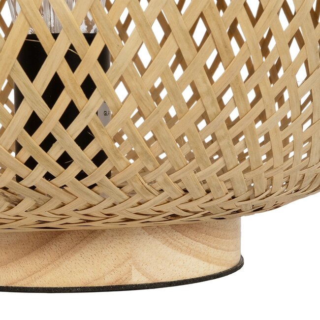 FARAH 01980 Boho Επιτραπέζιο Φωτιστικό Πορτατίφ με Ντουί 1 x E27 AC 220-240V IP20 - Μπεζ - Μ30 x Π30 x Υ46cm - 7