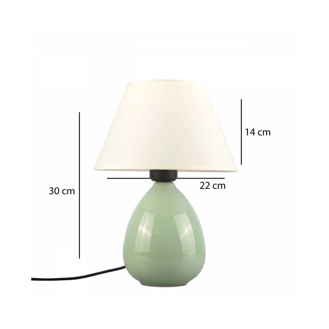 CESTA 204-0182 Μοντέρνο Επιτραπέζιο Φωτιστικό Πορτατίφ Μονόφωτο  1 x E27 AC 220-240V IP20 Μαύρο - Μ17 x Π17 x Υ23cm