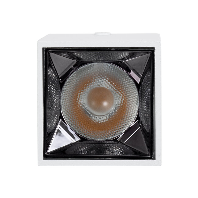 LUMINAR SUPERIOR 60323 Επιφανειακό LED Spot Downlight TrimLess 3W 405lm 36° AC 220-240V IP20 Μ4.2 x Π4.2 x Υ6.6cm - Λευκό με Κάτοπτρο Χρωμίου - Θερμό Λευκό 2700K - Bridgelux High Lumen Chip Gen2 - TÜV Certified Driver - 5 Years Warranty - 6