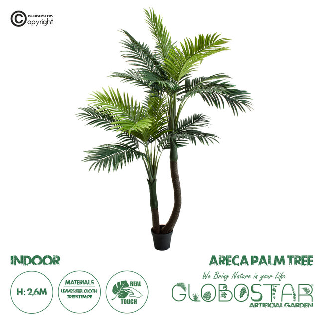 Artificial Garden ARECA PALM TREE 20421 Τεχνητό Διακοσμητικό Φυτό Φοινικόδεντρο Αρέκα Υ260cm