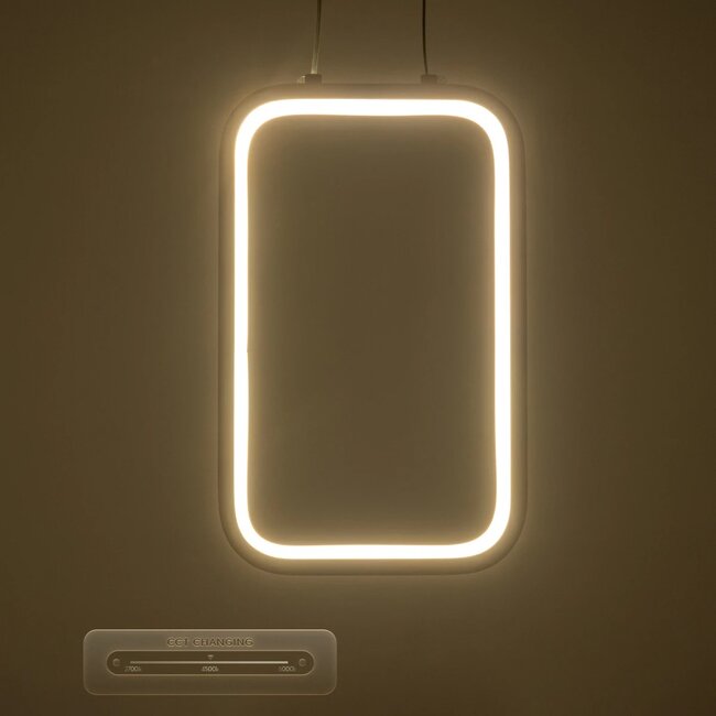 DEROBA 61300 Μοντέρνο Κρεμαστό Φωτιστικό Οροφής LED 12W 1320lm 360° AC 220-240V IP20 Ρυθμιζόμενο Λευκό CCT με On/Off 2700K/4500K/6000K - Lumileds SMD Chip - Νίκελ Βούρτσας - Μ16 x Π1.6 x Υ25.5cm - 3 Χρόνια Εγγύηση - 8