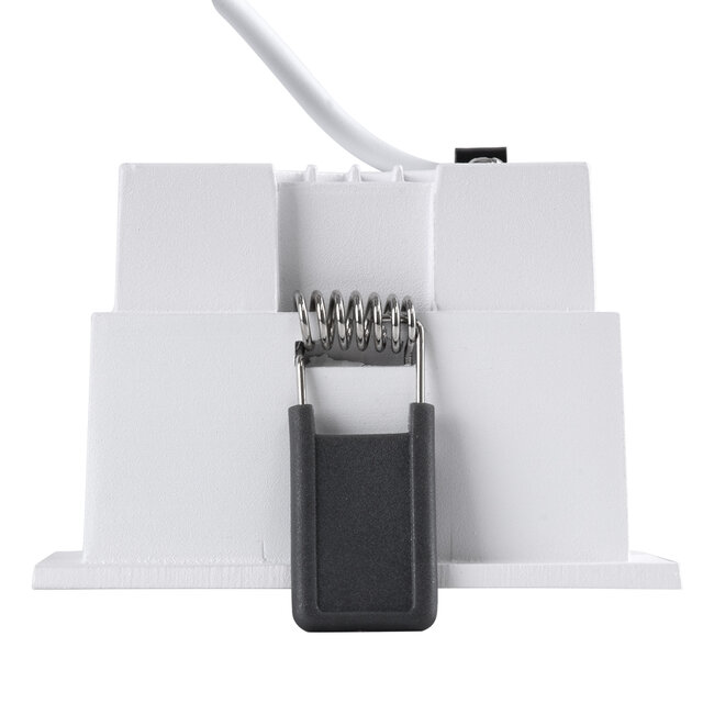 PLUTO-M 60270 Χωνευτό LED Spot Downlight TrimLess Μ8.4xΠ8.4cm 10W 1300lm 38° AC 220-240V IP20 Μ8.4 x Π8.4 x Υ5.9cm - Τετράγωνο - Λευκό με Μαύρο Κάτοπτρο & Anti-Glare HoneyComb - Φυσικό Λευκό 4500K - Bridgelux COB - 5 Years Warranty - 5