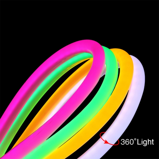 70581 TUBE 360° Degree Neon Flex Epistar LED SMD 2835 1m 12W/m 120LED/m 1284lm/m 360° DC 24V Αδιάβροχη IP68 Φυσικό Λευκό 4500K Dimmable - 6