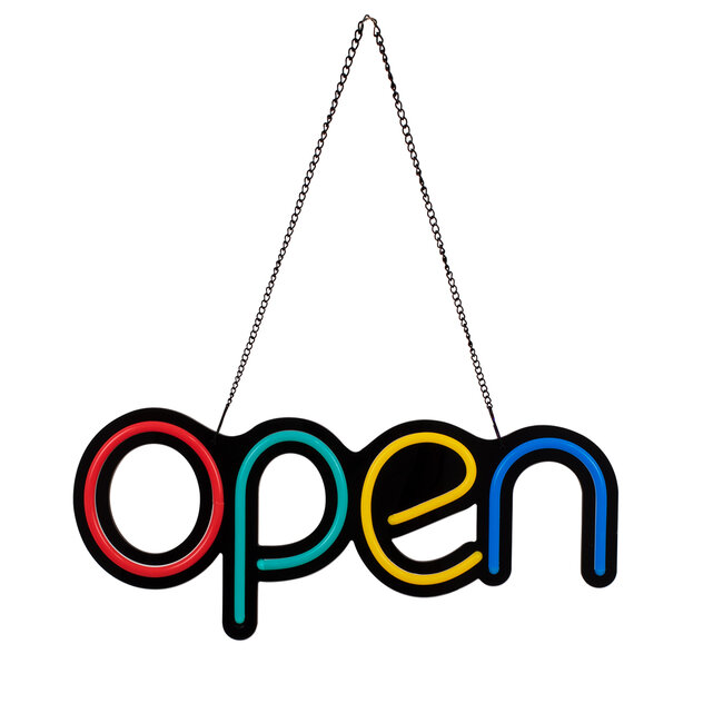 85856 Φωτιστικό Ταμπέλα Φωτεινή Επιγραφή NEON LED Σήμανσης Animated OPEN 30W AC 230V με Διακόπτη On/Off και Ασύρματο Χειριστήριο IR Κόκκινο - Πράσινο - Κίτρινο - Γαλάζιο 85856 Φωτιστικό Ταμπέλα Φωτεινή Επιγραφή NEON LED Σήμανσης Animated OPEN 30W AC 230V με Διακόπτη On/Off και Ασύρματο Χειριστήριο IR Κόκκινο - Πράσινο - Κίτρινο - Γαλάζιο