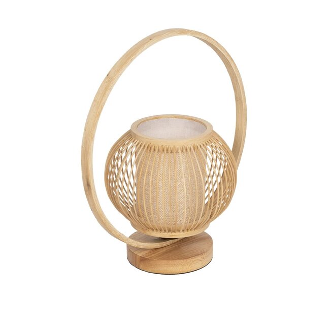 TULUMKO 02009 Boho Επιτραπέζιο Φωτιστικό Πορτατίφ με Ντουί 1 x E27 AC 220-240V IP20 - Μπεζ - Μ30 x Π18 x Υ32cm