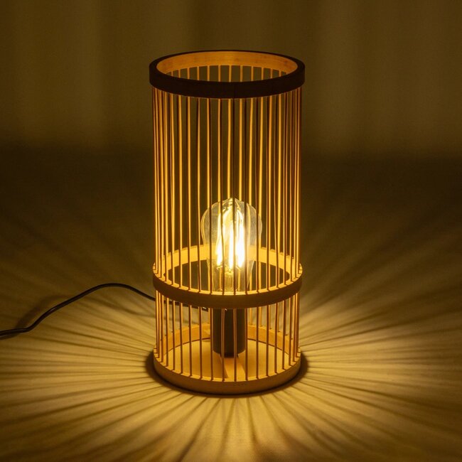 NOMAD 01999 Boho Επιτραπέζιο Φωτιστικό Πορτατίφ με Ντουί 1 x E27 AC 220-240V IP20 - Μπεζ - Μ16 x Π16 x Υ33cm - 2