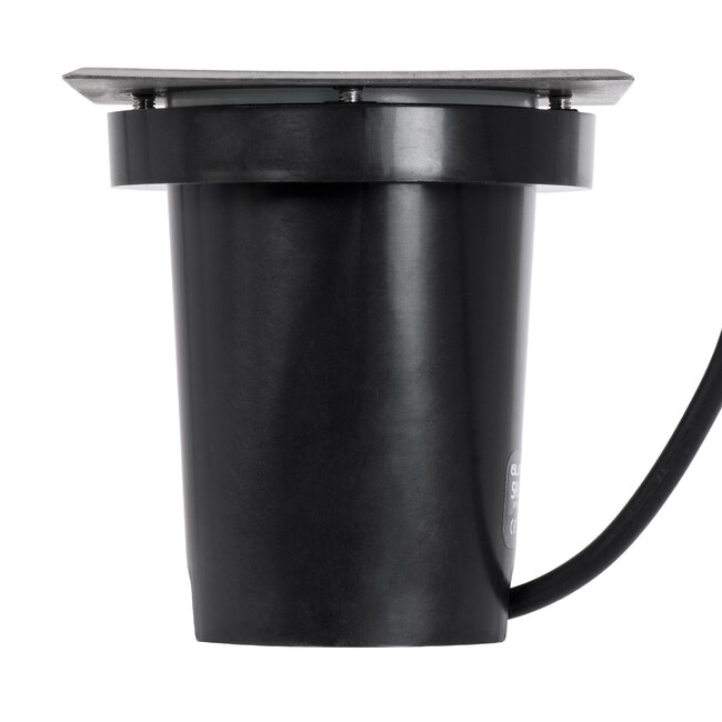 GIGO 60362 Χωνευτό Τετράγωνο Σποτ Δαπέδου για Λάμπα MR16 με Ντουί GU10 - Αδιάβροχο IP68 - IK09 - Ανοξείδωτο Ατσάλι / Stainless Steel 201 - Tempered Glass - Μ11 x Π11 x Υ11.5cm - Nickel Ματ - 5 Years Warranty - 5