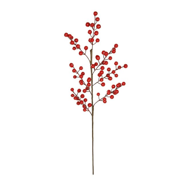 Artificial Garden RED BERRIES FRUIT BRANCH 21441 Τεχνητό Διακοσμητικό Κλαδί Κόκκινο Γκί Y66cm