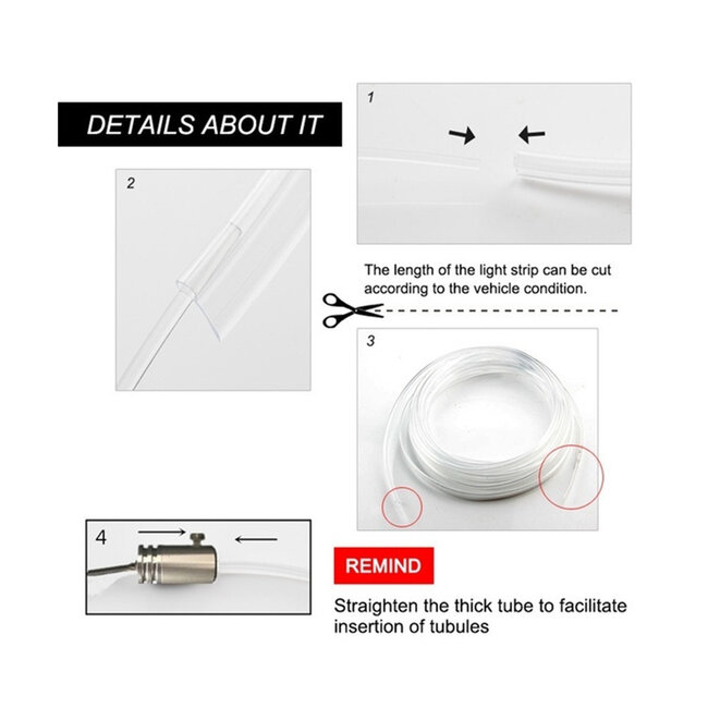 81843 Car Optic Fiber LED Kit Smart Bluetooth - Φωτισμός Κιτ Οπτικής Ίνας Αυτοκινήτου DC 12V 10W με Smart Bluetooth Controller & Εφαρμογή APP Αδιάβροχο IP65 Πολύχρωμο RGB - 6