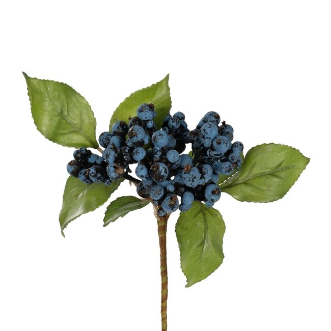 Artificial Garden BLUBERRIES FRUIT BRANCH 21434 Τεχνητό Διακοσμητικό Κλαδί Μπλε Μύρτιλο  Y30cm