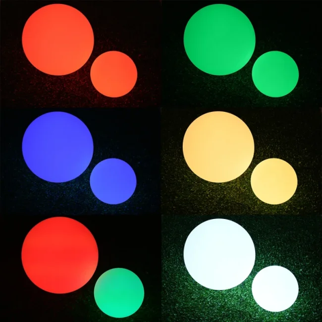 85362 Ακρυλικό Φωτιστικό Μπάλα Εξωτερικού Χώρου - Πισίνας LED Globe 5W Φ20 Επαναφορτιζόμενο Μπαταρίας με Καλώδιο USB - Φορτιστή και Ασύρματο Χειριστήριο IR Αδιάβροχο IP68 Πολύχρωμο RGBW