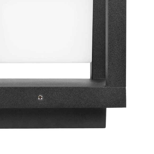 PRISM GLB-103-0017 Φωτιστικό Κολωνάκι Κήπου LED 10W 900lm 90° AC 220-240V Αδιάβροχο IP65 Θερμό Λευκό 2700K - Sanan SMD Chip - Μαύρο Ματ - Μ15 x Π15 x Υ16cm - 3 Χρόνια Εγγύηση - 4