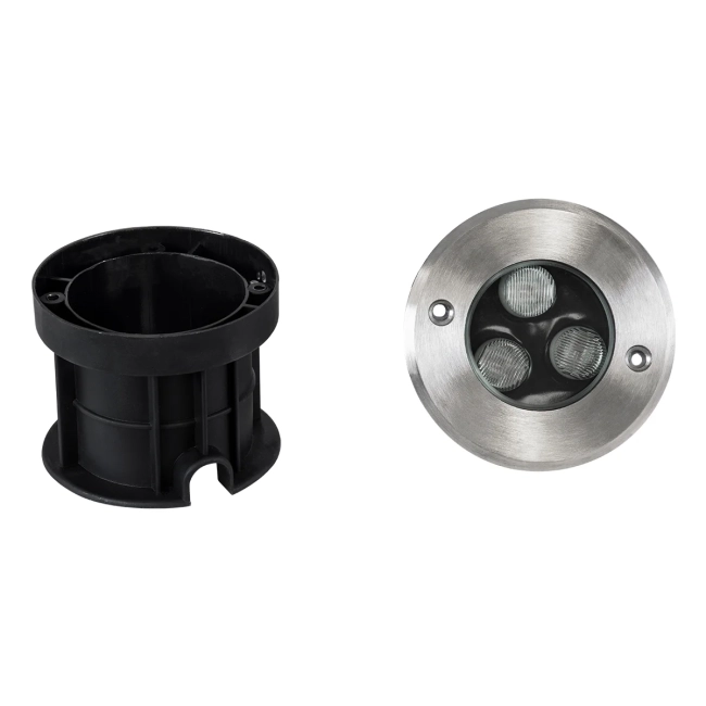 UNDERGROUND-FANI S-90979 Χωνευτό Φωτιστικό Σποτ Δαπέδου LED 12W 1080lm 60° DC 24V Αδιάβροχο IP68 Φ10 x Υ7.5cm Θερμό Λευκό 2700K - Ανοξείδωτο Ατσάλι - 9
