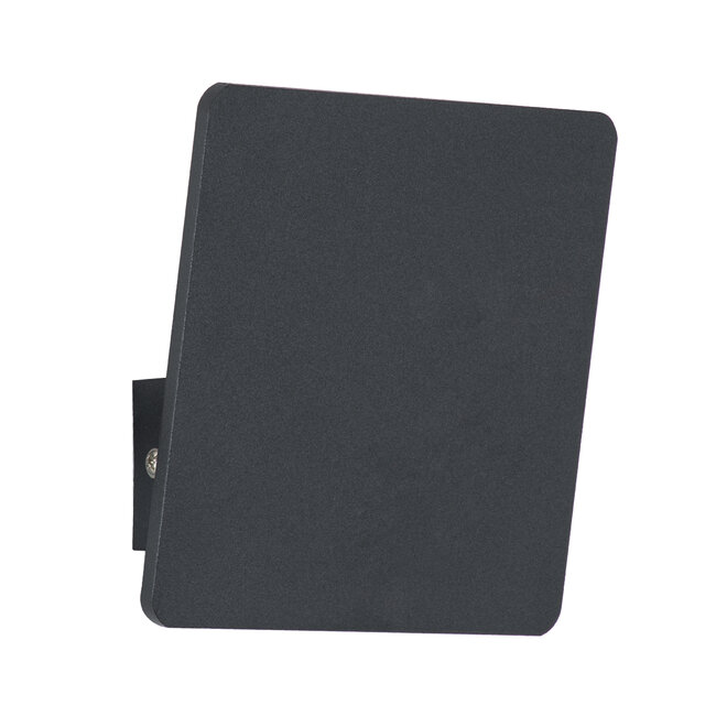 CUADRADO 60571 Φωτιστικό Τοίχου - Απλίκα Αρχιτεκτονικού Φωτισμού Εσωτερικού/Εξωτερικού Χώρου Up or Down LED 10W 1000lm 60° AC220-240V Αδιάβροχο IP65 - Σώμα Αλουμινίου & Tempered Glass - Μ14 x Π14 x Υ4.5cm - Θερμό Λευκό 2700K - Μαύρο - Bridgelux Chip - 5 Years Warranty