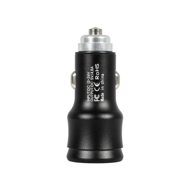 MATRIX GLB-106-0025 Τροφοδοτικό/Φορτιστής Αυτοκινήτου με 1 x USB 2.4A & 1 x USB-C 2.4A για Εύκαμπτη Κυλιόμενη Ψηφιακή Επιγραφή 12W AC 220-240V σε DC 5V IP20 - Μ6.6 x Π2.8 x Υ2.8cm - 2 Χρόνια Εγγύηση - 3