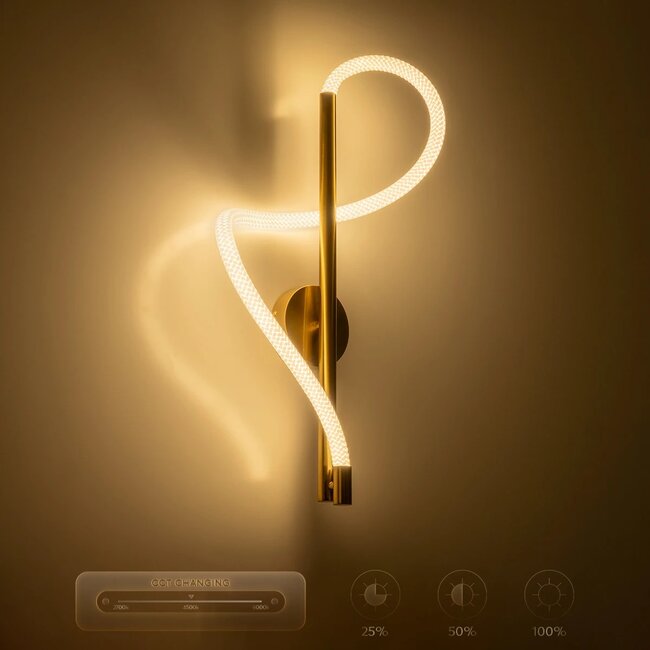 kelvoGLOW 61682 Μοντέρνο Φωτιστικό Τοίχου - Απλίκα LED 24W 2400lm 360° AC 220-240V IP20 Ρυθμιζόμενο Λευκό CCT με On/Off 2700K/4500K/6000K - Lumileds SMD Chip - Χρυσό Πλατίνα & Λευκό Νήμα - Μ30 x Π15 x Υ70cm - 3 Χρόνια Εγγύηση - 11 kelvoGLOW 61682 Μοντέρνο Φωτιστικό Τοίχου - Απλίκα LED 24W 2400lm 360° AC 220-240V IP20 Ρυθμιζόμενο Λευκό CCT με On/Off 2700K/4500K/6000K - Lumileds SMD Chip - Χρυσό Πλατίνα & Λευκό Νήμα - Μ30 x Π15 x Υ70cm - 3 Χρόνια Εγγύηση - 11