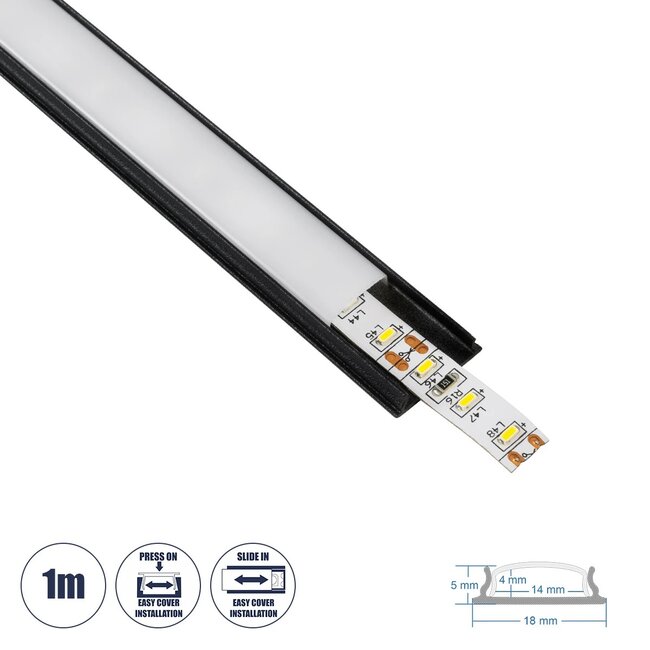 ALP-LINEAR CURBARIO 70804-1M Επιφανειακό Εύκαμπτο Προφίλ Αλουμινίου με Λευκό Γαλακτερό Πατητό Κάλυμμα για Ταινίες LED IP20 - Μαύρο - Μ100 x Π1.7 x Υ0.5cm ALP-LINEAR CURBARIO 70804-1M Επιφανειακό Εύκαμπτο Προφίλ Αλουμινίου με Λευκό Γαλακτερό Πατητό Κάλυμμα για Ταινίες LED IP20 - Μαύρο - Μ100 x Π1.7 x Υ0.5cm