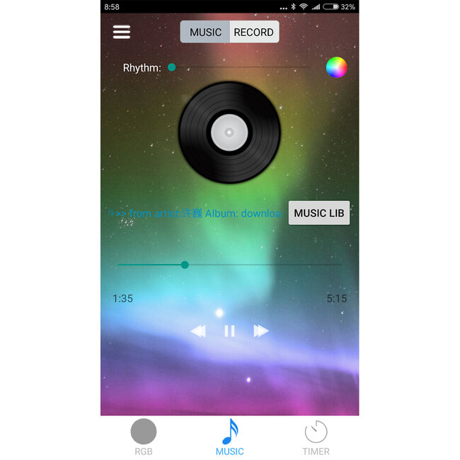 73431 Ασύρματος Bluetooth LED RGB & Music Controller Sound Activated με Χειριστήριο IR & 2 Εξόδους RGB DC 5-12V Max 100W - 7