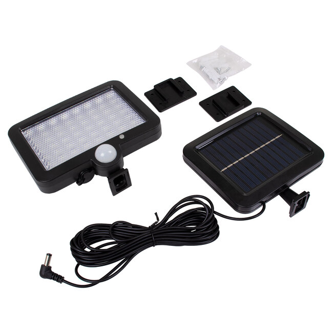 71458 Αυτόνομος Ηλιακός Προβολέας LED SMD 20W 1200lm με Ενσωματωμένη Μπαταρία 2400mAh - Φωτοβολταϊκό Πάνελ με Αισθητήρα Ημέρας-Νύχτας - PIR Αισθητήρα Κίνησης Αδιάβροχο IP65 Ψυχρό Λευκό 6000K - 9