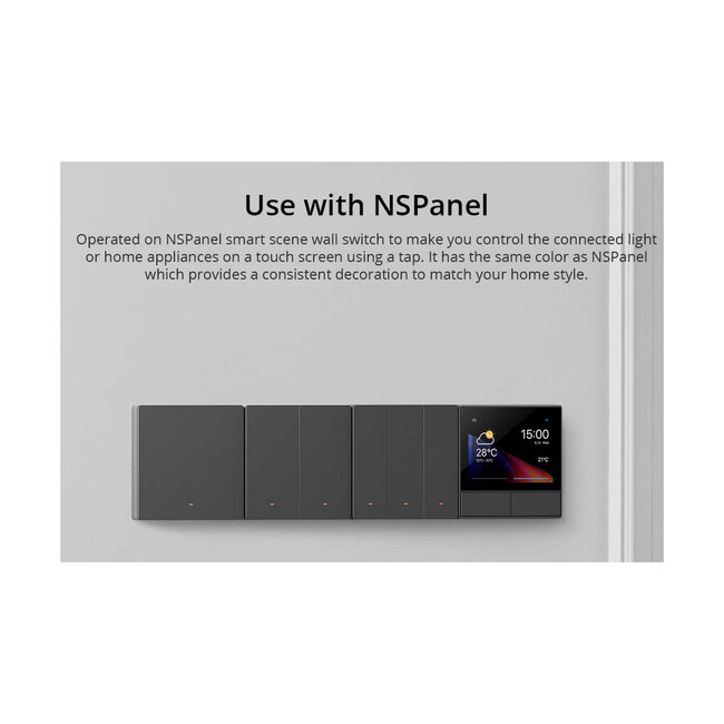 80089 SONOFF M5-3C-80 SwitchMan Mechanical Smart Switch WiFi & Bluetooth AC 100-240V Max 6A 1320W (2A/Way) 3 Way - 14