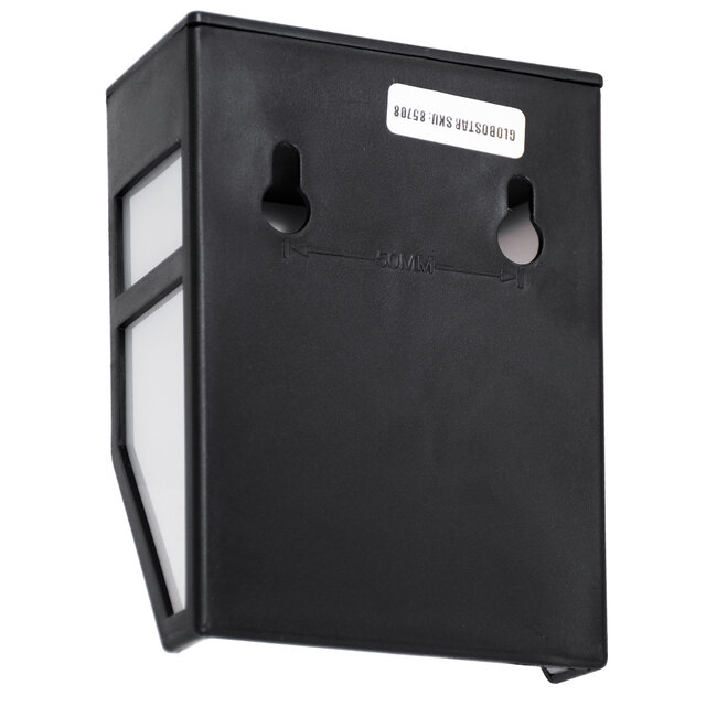 85708 ΣΕΤ 4 Τεμαχίων Αυτόνομα Ηλιακά Φωτιστικά Τοίχου Μαύρα-Λευκά LED SMD 1W 100lm με Ενσωματωμένη Μπαταρία 600mAh - Φωτοβολταϊκό Πάνελ με Αισθητήρα Ημέρας-Νύχτας Αδιάβροχα IP65 Ψυχρό Λευκό 6000K - 7