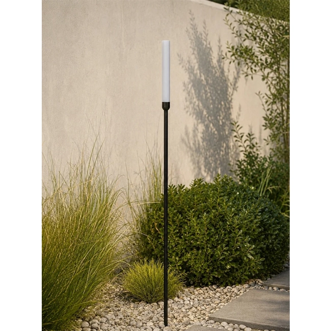  REED GLB-103-0006 Φωτιστικό Κολωνάκι Κήπου με Καρφωτή Βάση LED 2W 180lm 360° DC 24V Αδιάβροχο IP65 Θερμό Λευκό 2700K - Sanan SMD Chip - Μαύρο Ματ - Μ2 x Π2 x Υ100cm - 3 Χρόνια Εγγύηση