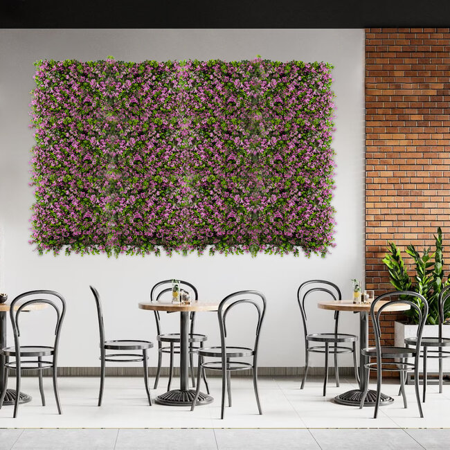 Artificial Garden CYPHEA HYSSOPIFOLIA 20350 Τεχνητό Διακοσμητικό Πάνελ Λουλουδιών - Κάθετος Κήπος σύνθεση Άνθος Κουφέας Μ50 x Π50 x Υ11cm - 7