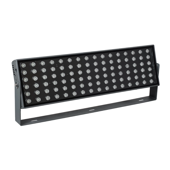 FLOODZANA 90561 Προβολέας Σποτ Wall Washer LED 200W 16000lm 30° DC 24V Αδιάβροχο IP65 Πολύχρωμο RGBW Dimmable DMX512 - Bridgelux SMD Chip - Γκρι Ανθρακί - Μ70 x Π29 x Υ10cm - 3 Χρόνια Εγγύηση