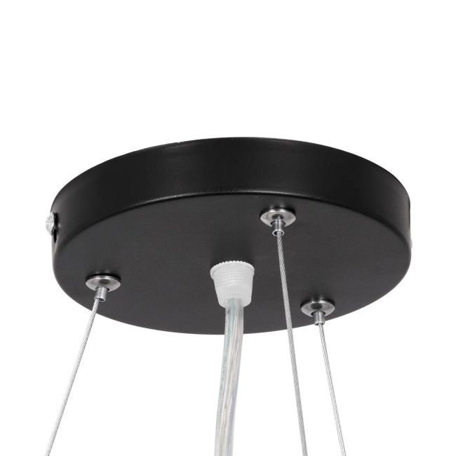  CASPER 61019 Μοντέρνο Κρεμαστό Φωτιστικό Οροφής LED 76W 8372lm 120° AC 220-240V IP20 Ρυθμιζόμενο Λευκό CCT με Χειριστήριο από 2700K έως 6000K Dimmable - Lumileds SMD Chip - Μαυρό Ματ - Μ45 x Π45 x Υ5.5cm - 3 Χρόνια Εγγύηση - 8