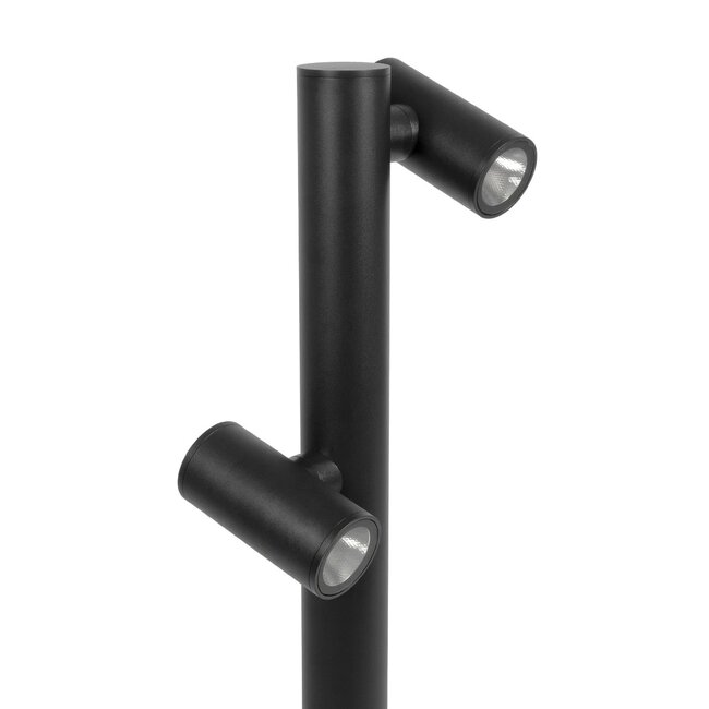STEM GLB-103-0013 Φωτιστικό Κολωνάκι Κήπου LED 24W 2160lm 60° AC 220-240V Αδιάβροχο IP65 Θερμό Λευκό 2700K - Sanan SMD Chip - Μαύρο Ματ - Μ12 x Π25 x Υ80cm - 3 Χρόνια Εγγύηση - 10